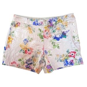 Anthropologie Elevenses Catalonia Floral Lace Shorts Size 2
